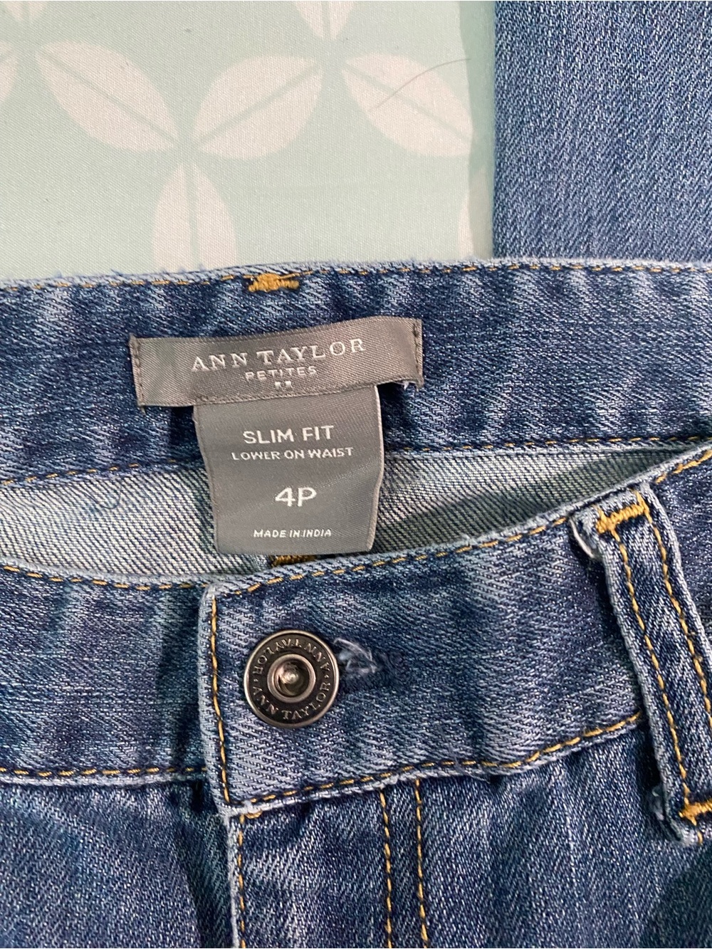 Ann Taylor Petites Slim Fit Jeans - Dark Blue Denim